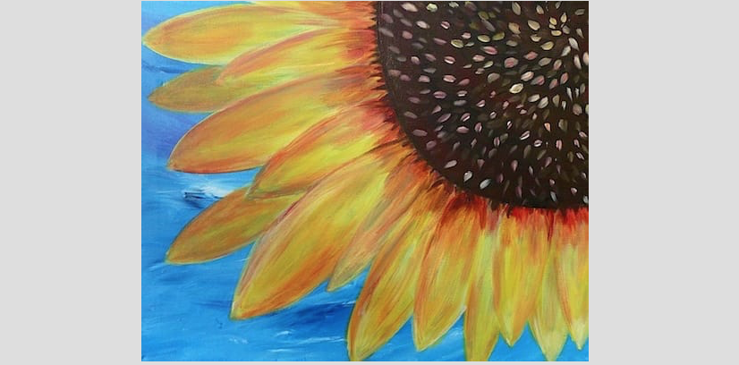 Online Acrylic Painting Simple Sunflower Acrylic Painting Classes